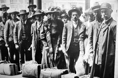 12-02 Photograph Of Immigrants Waiting With Their Bags Ellis Island Main Immigration Station Building
